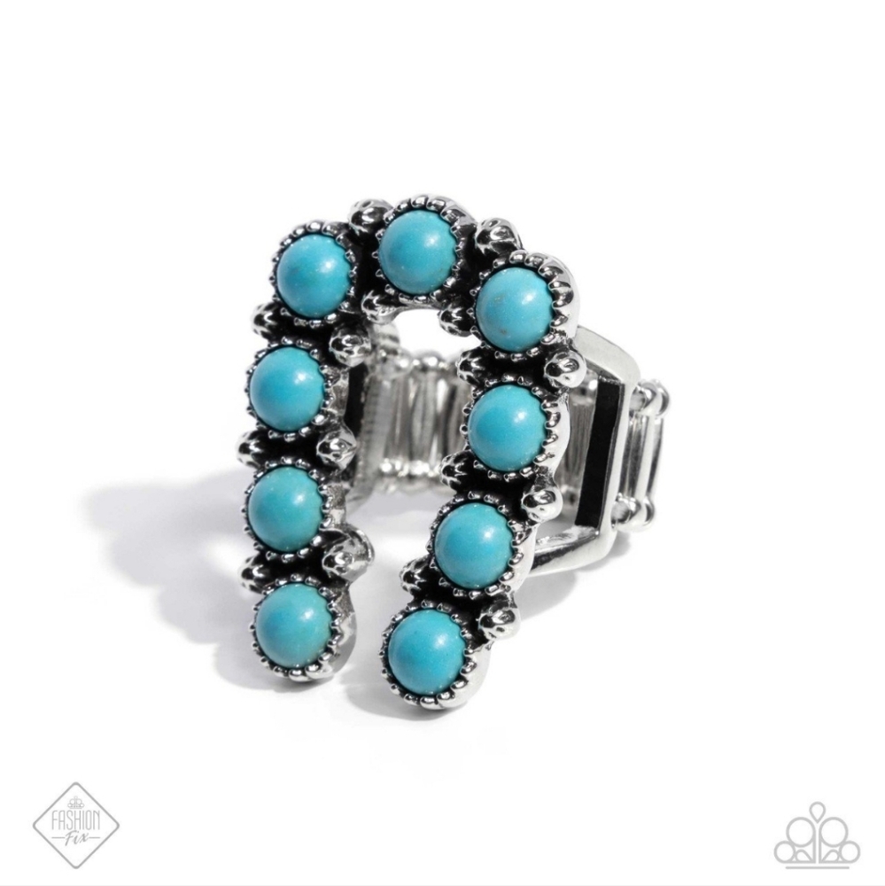 Wild West Whisper Blue Ring Turquoise Fashion Jewelry Paparazzi